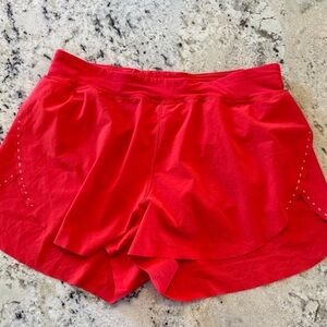 Lulu red shorts